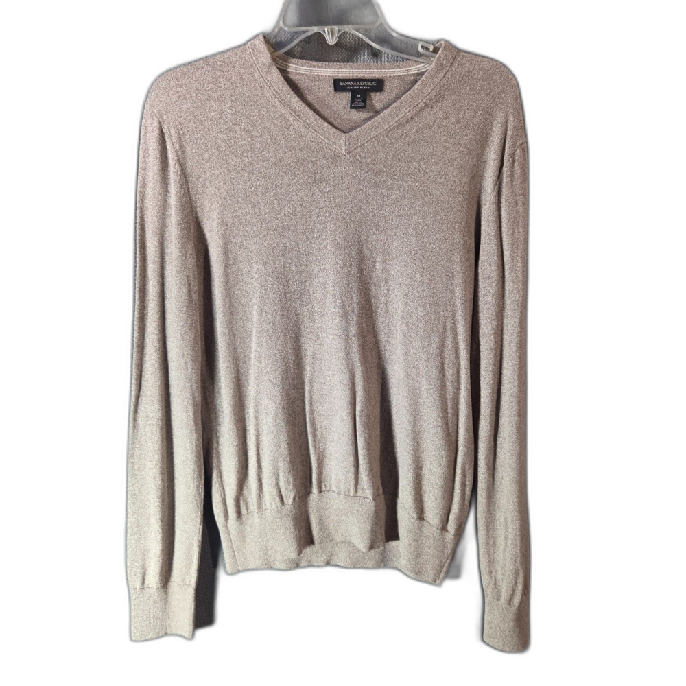 Banana Republic Men M Sweater Luxury Blend Silk Cotton Cashmere